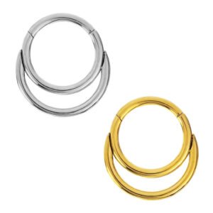Anello Clicker Segmentato Doppio di Titanio