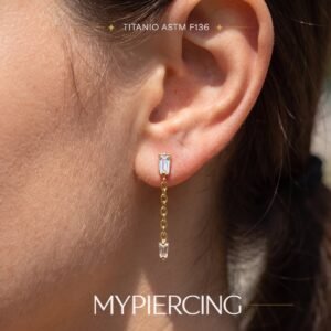Labret Trapézio com Zircónia de Titânio ASTM F136