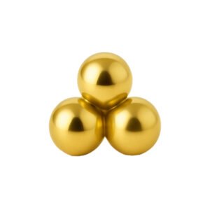 Topo trio de beads em ouro 18K