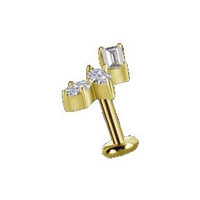 Topo em ouro 18K com diamante criado