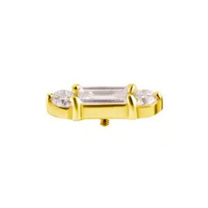 Topo em ouro 18K com diamantes sintéticos