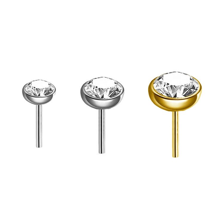 Topo Zirconia Bezel di Titanio ASTM F136 Push Pin
