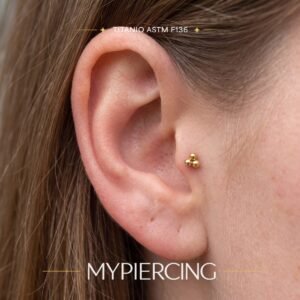 Labret Trio de Beads em titânio ASTM F136