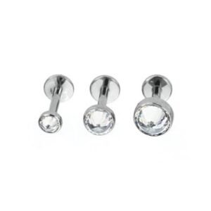 Labret in Titanio con Zirconia Invertita