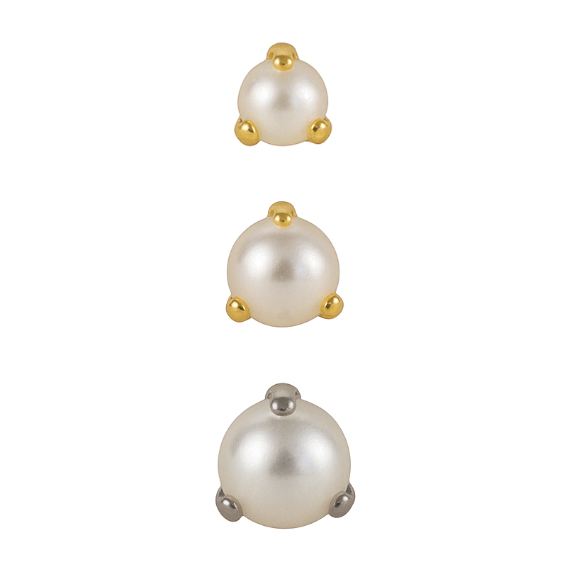 Labret Pérola em Titânio ASTM F136