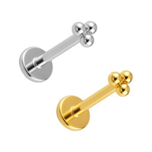 Labret Trio di Beads in Titanio