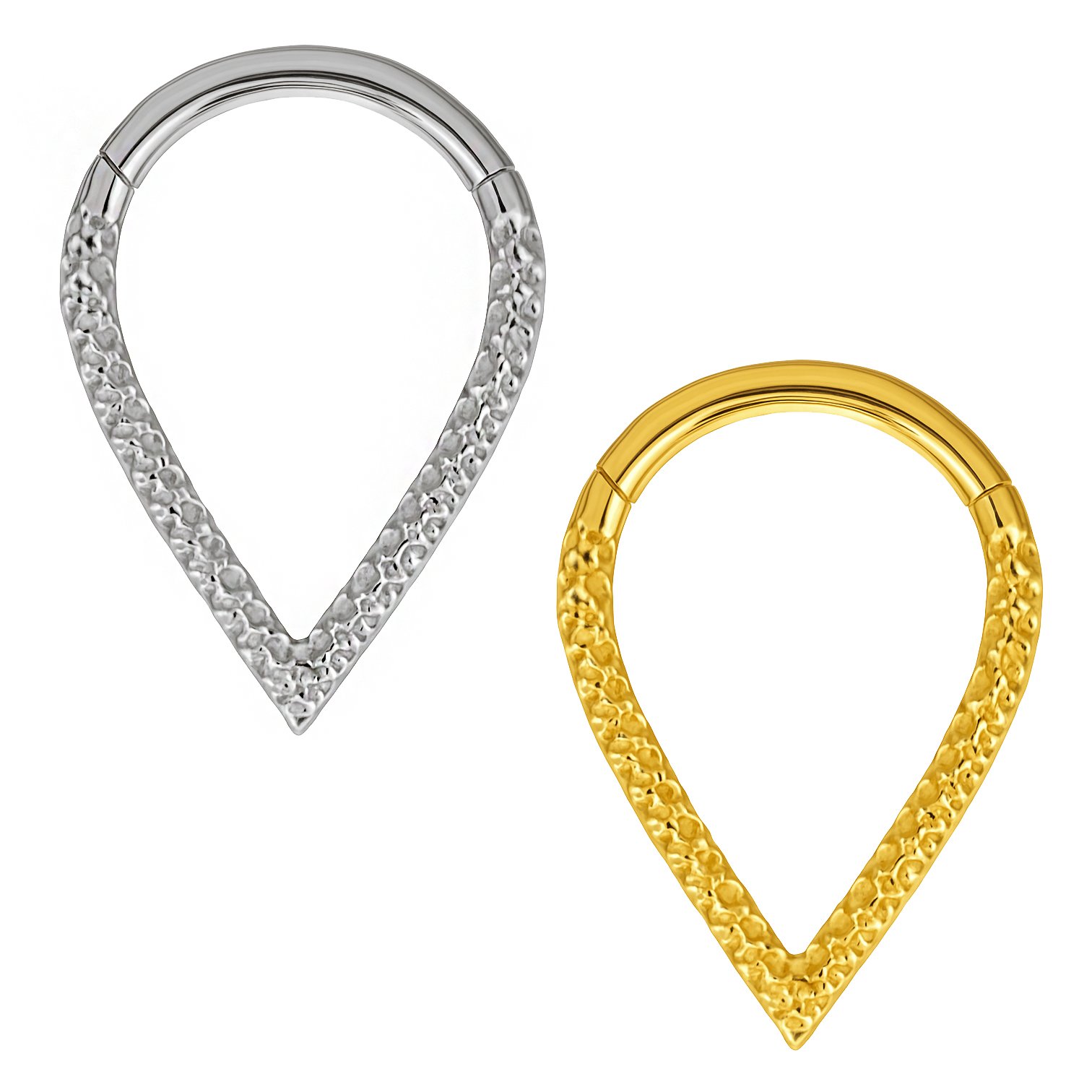 Anello V Martellato di Titanio ASTM F136