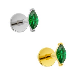 Labret Navette de Zircónia em Titânio ASTM F136 Push Pin