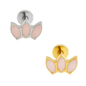 Labret 3 Pétalas em Titânio ASTM F136