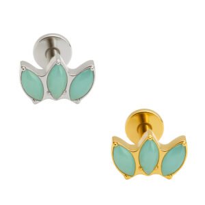 Labret 3 Pétalas em Titânio ASTM F136