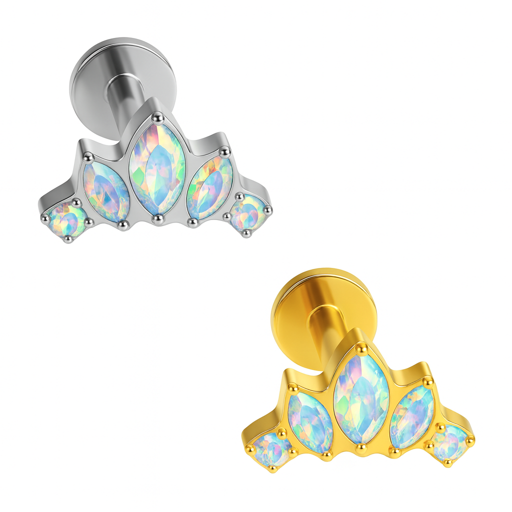Labret Cluster coroa de zircónias em titânio ASTM F136