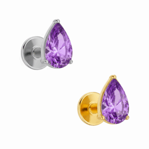 Labret gota de zircónia em titânio ASTM F136