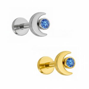 Labret lua com zircónia em titânio ASTM F136