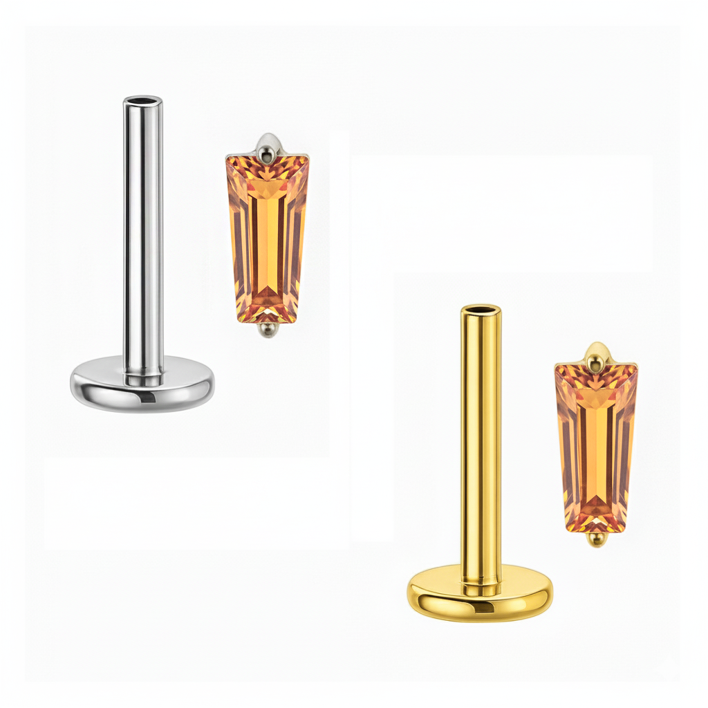 Labret Mini Trapézio em Titânio ASTM F136