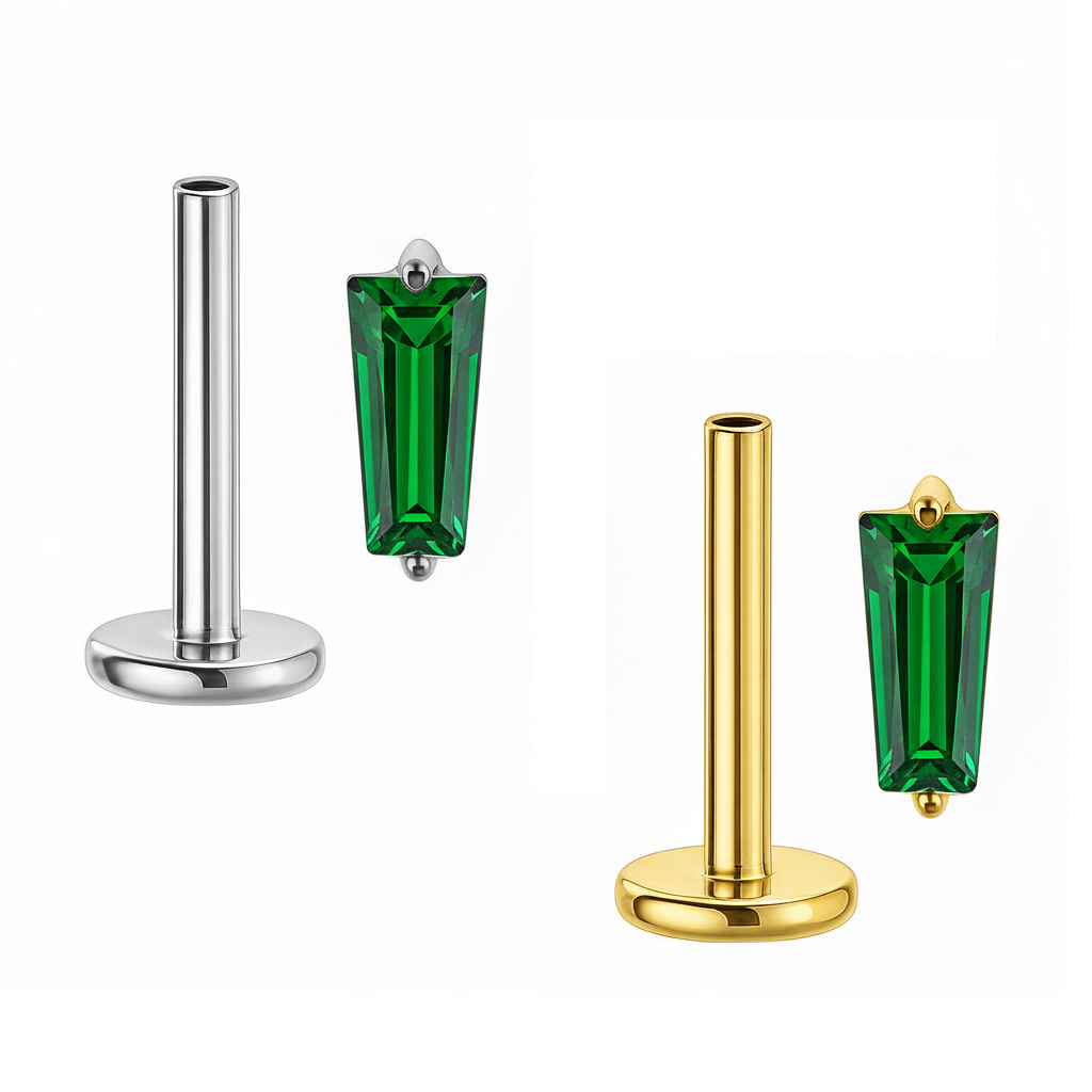 Labret Mini Trapézio em Titânio ASTM F136
