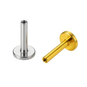Barretta di Labret in Titanio ASTM F136 con Filettatura Interna