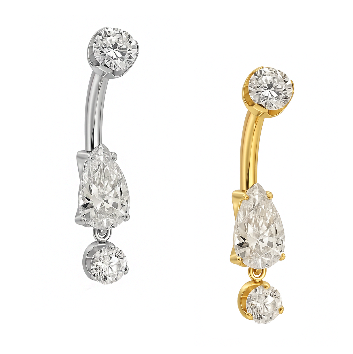 Banana Goccia Con Punto Di Luce Con Zirconia Di Titanio ASTM F136