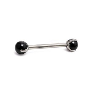 Barbell com globo de opala em titânio ASTM F136 Pequeno