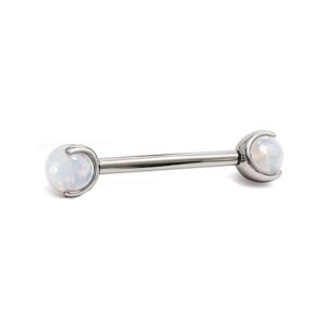 Barbell com globo de opala em titânio ASTM F136 Grande