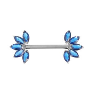 Barbell Flor de 6 Pétalas em Titânio ASTM F136