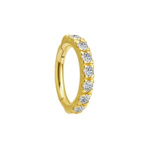 Clicker in Oro 18k con Diamanti Sintetici