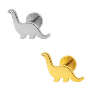 Labret Dinosauro di Titanio ASTM F136