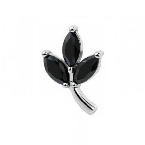 Labret folha de navette em titânio ASTM F136
