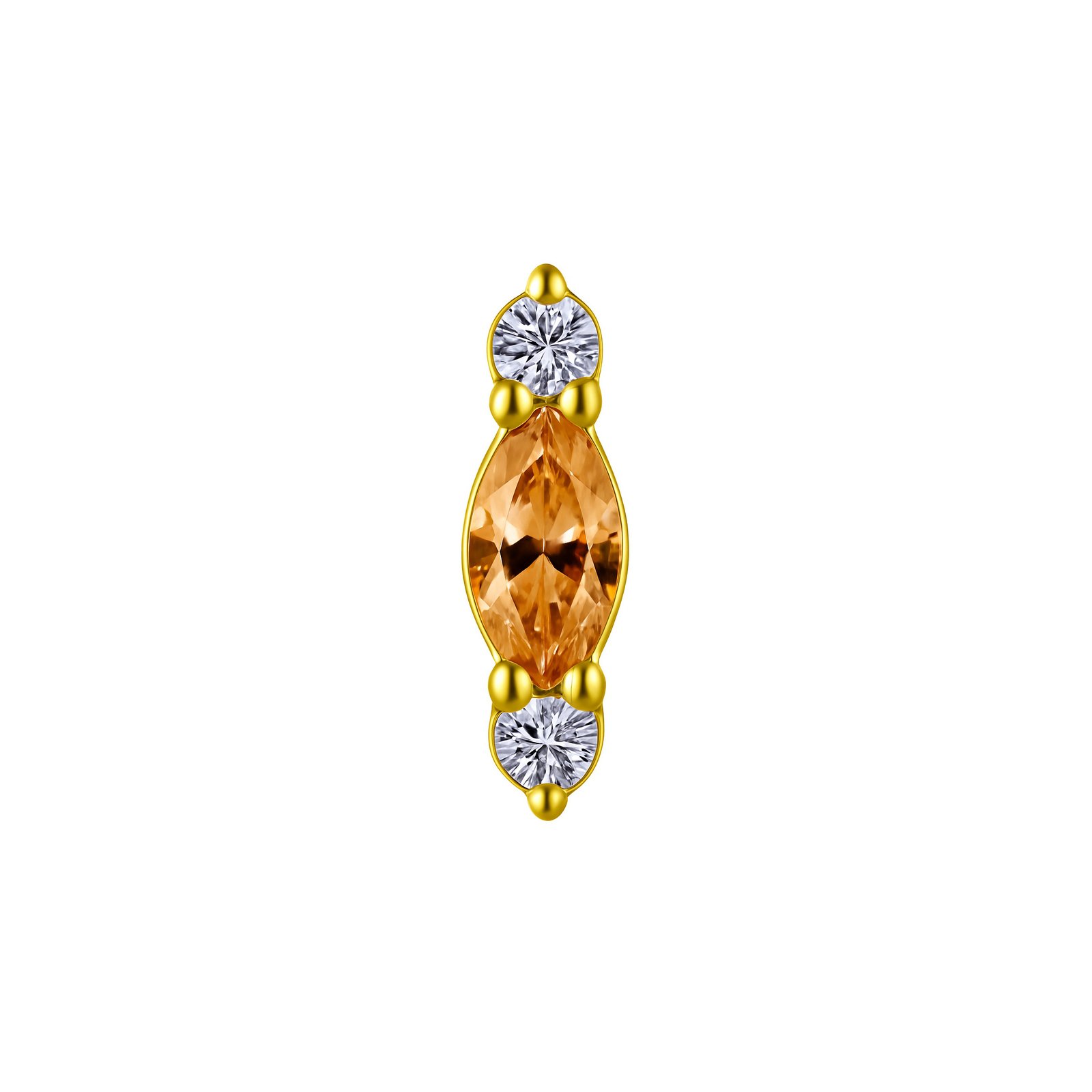 Terminale in Oro 18k con Created Diamond
