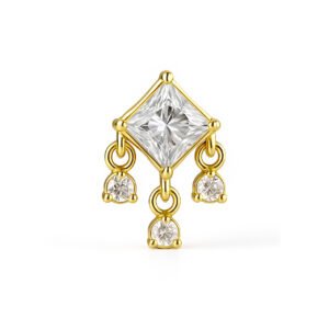 Terminale in Oro 18k con Zirconi Premium