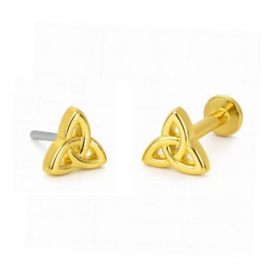 Labret Nodo della Trinità in Oro 18k
