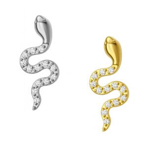 Labret Serpente Incastonata Di Titanio ASTM F136
