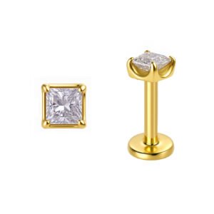 Marquise Labret in Oro 18k con Diamanti Sintetici