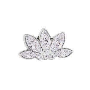 Mezza Fiore Labret in Titanio ASTM F136