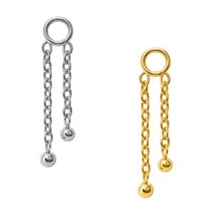 Pendente Catene con Beads di Titânio ASTM F136
