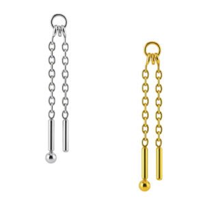 Pendente Needle Beaded Titanio ASTM F136