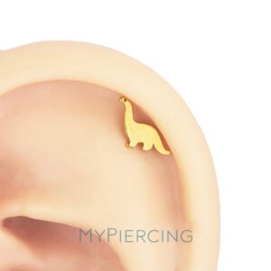 Labret dinossauro em titânio ASTM F136