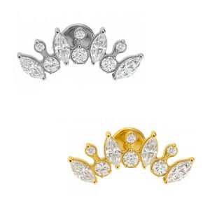 Labret di Titanio Cluster di Zirconi