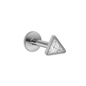 Labret Triangolo di Titanio con Zirconi