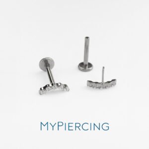 Labret Classic Rotondo 5 Zircomi de titânio ASTM F136