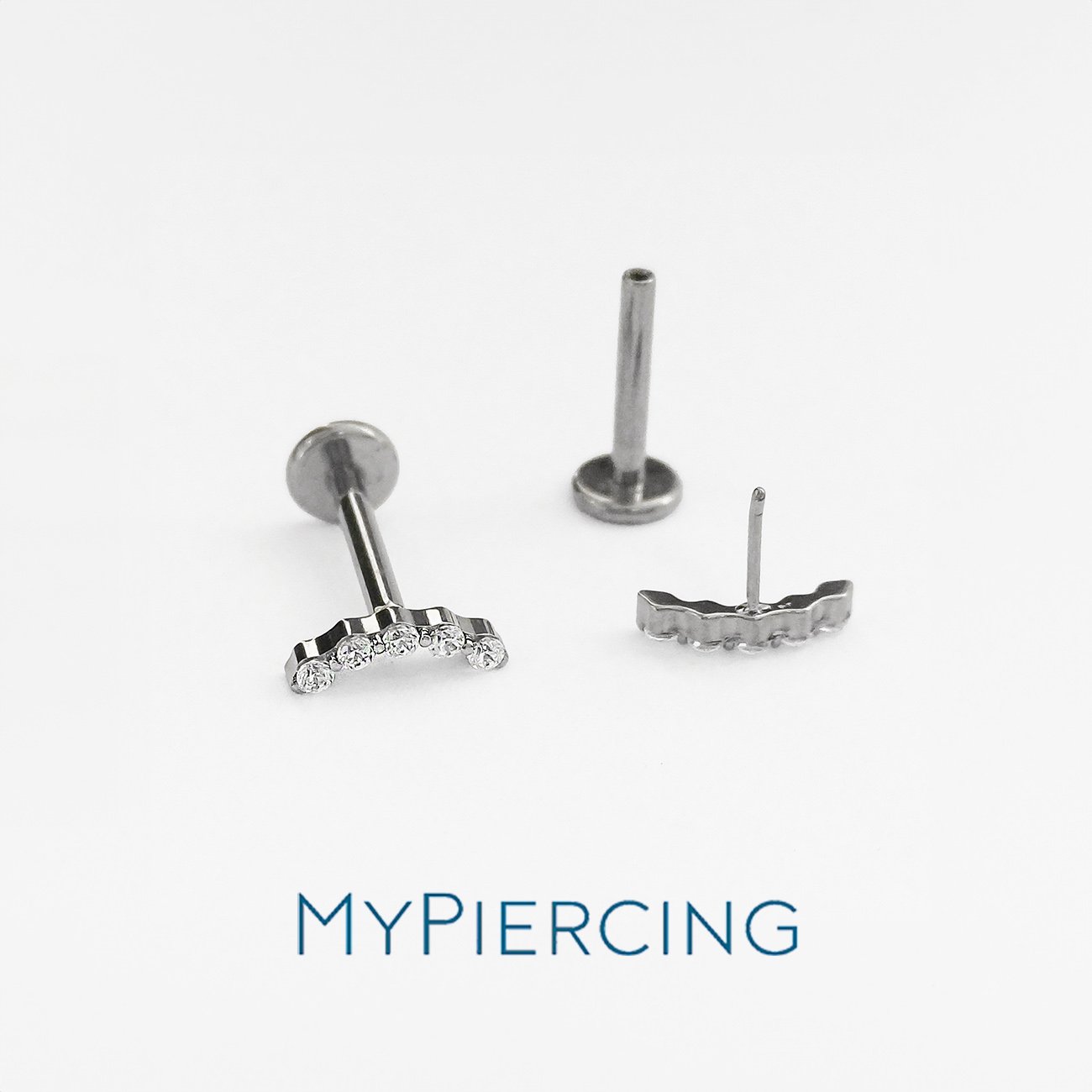 Labret Classic Rotondo 5 Zirconi di Titanio ASTM F136