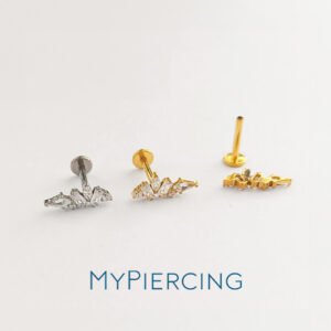 Labret Marocchino Incastonato in Titanio ASTM F136