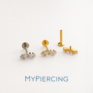Labret 3 Baguette em titânio ASTM F136