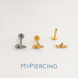 Labret Ramo de Loureiro em Titânio ASTM F136