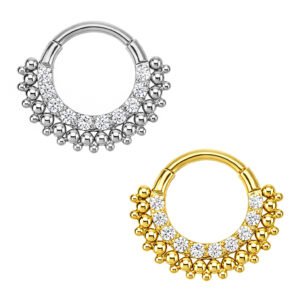 Anello Incassato con Beads di Titanio ASTM F136