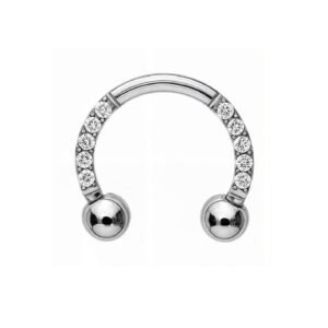 Circular Barbell di Titanio con Zirconi