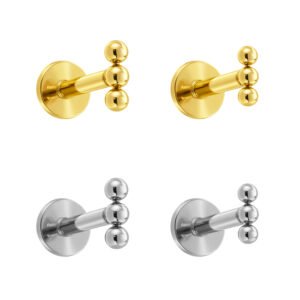 Labret Barra de Beads Pin Push em Titânio ASTM F136