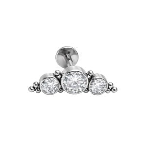 Labret Cluster 3 Zirconie in Titanio ASTM F136