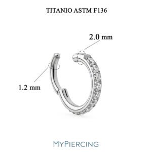 Clicker Big de 2 mm em Titânio ASTM F136 com Zircónia