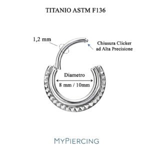 Anello Saturno Cleopatra Di Titanio ASTM F136