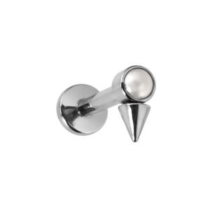 Labret di Titanio ASTM F136 con Perla